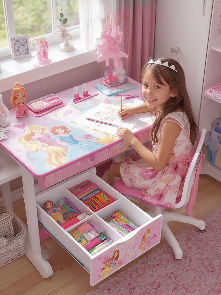 princess desk in action