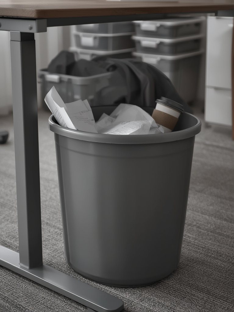 Resin Wastebasket in action