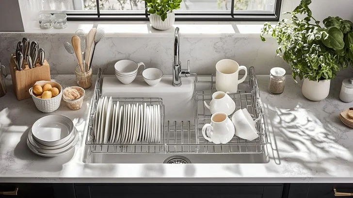 organized kitchen sink stockcake TopGardenFinds