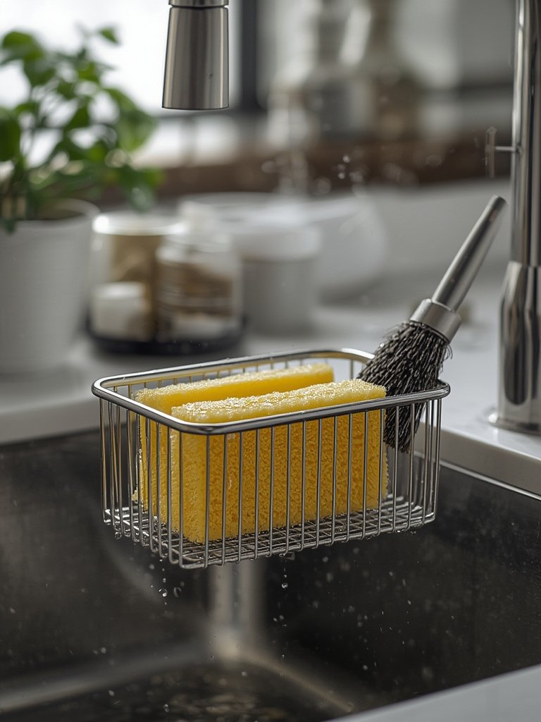 sink organizer in action