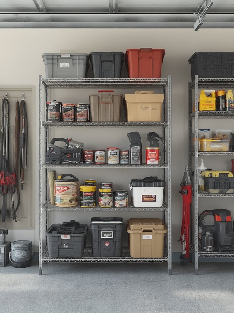 garage shelving in action