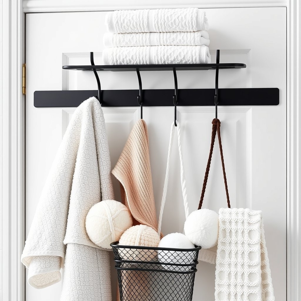 Door Hooks: 10 Ultimate Checklist For Best Bathroom Organization 2026 2 door hooks in action