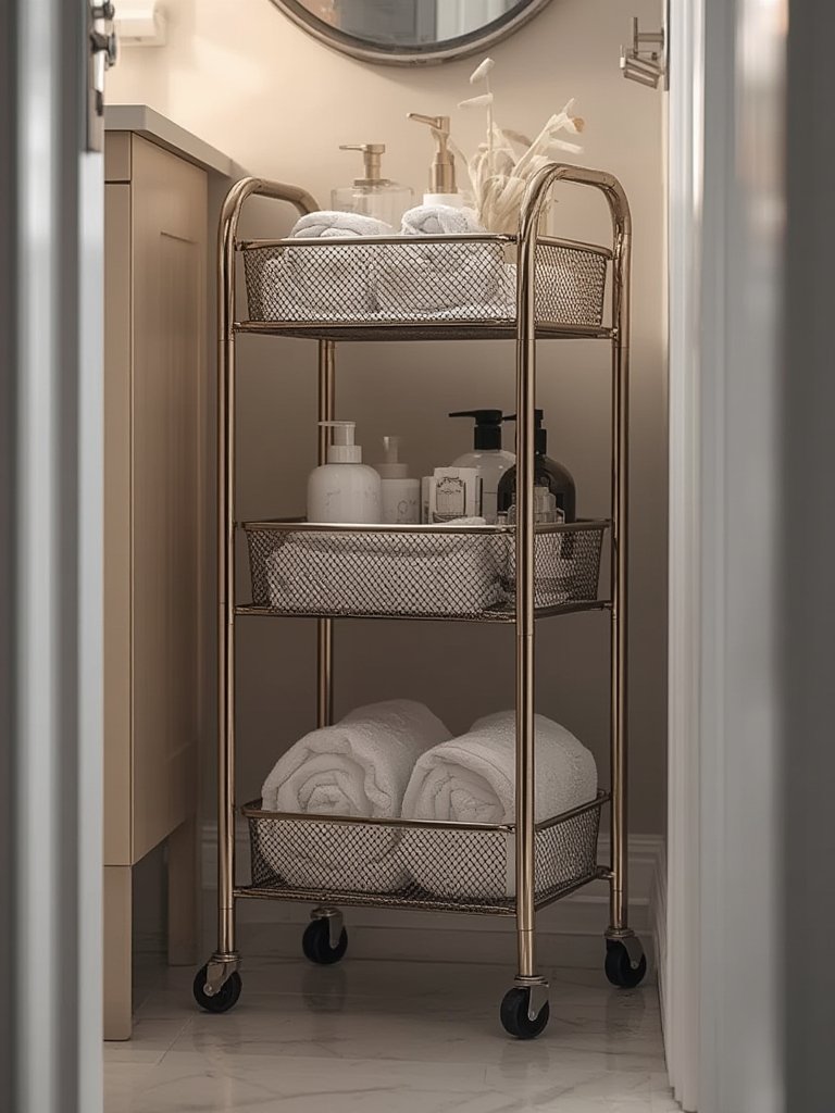 rolling cart in action