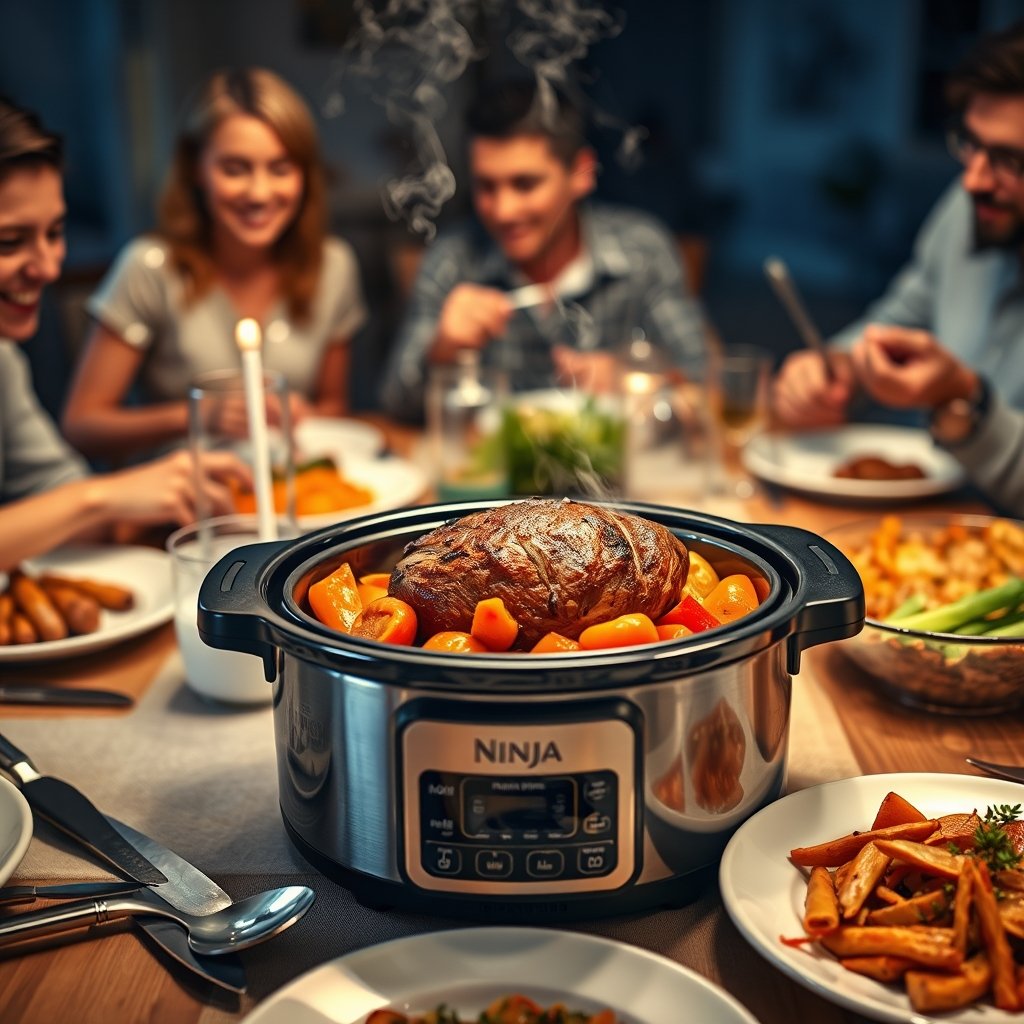 multi cooker in action