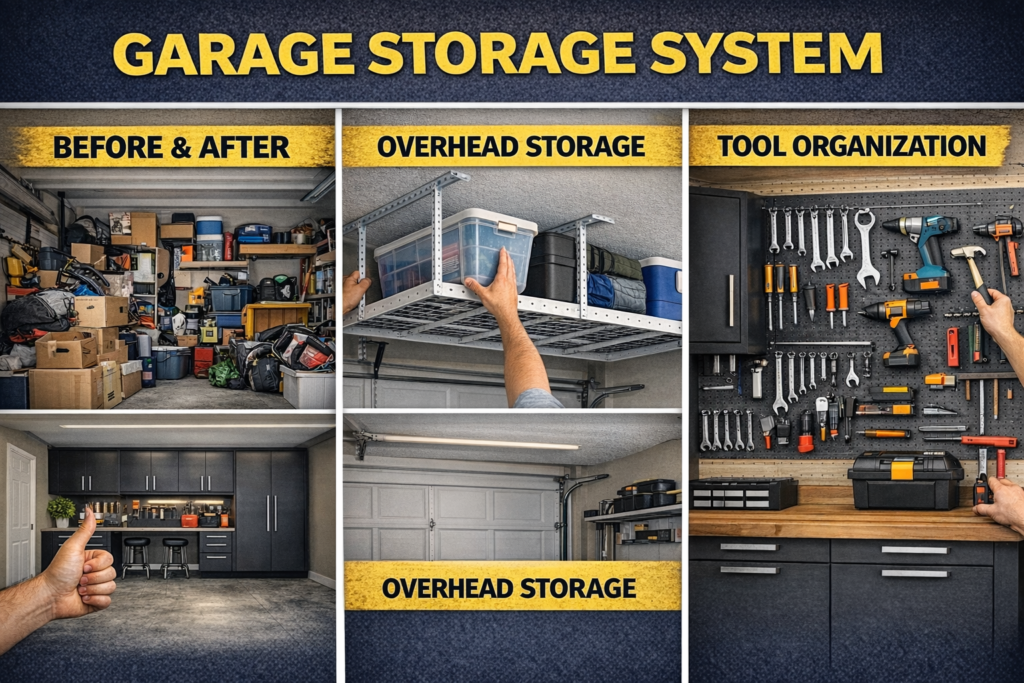 Garage Storage System: 7 Best Ways to Organize Your Garage (Proven Guide) 3 Systeme de rangement de garage organise TopGardenFinds