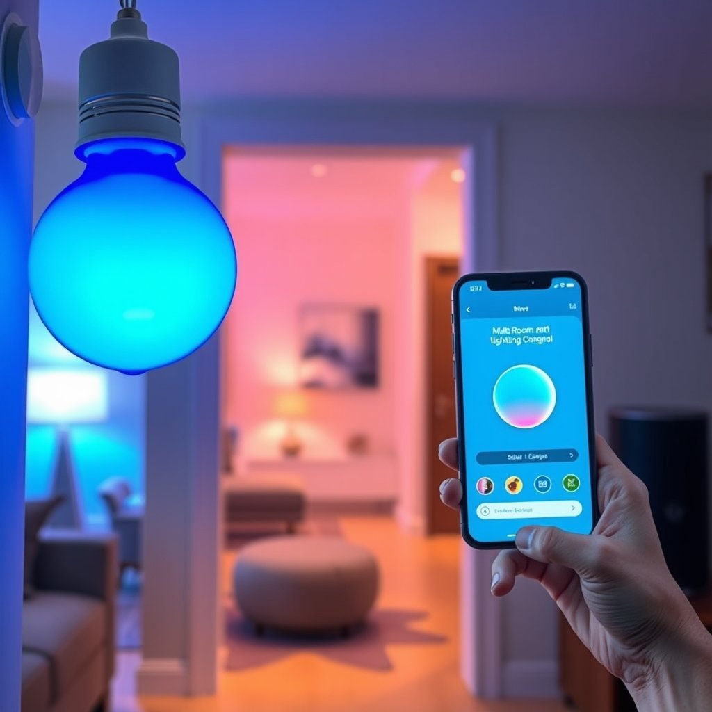 smart bulb in action