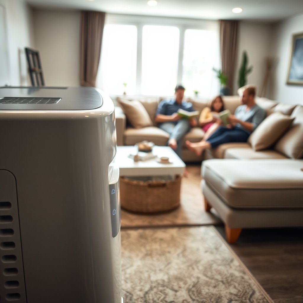 efficient dehumidifier in action