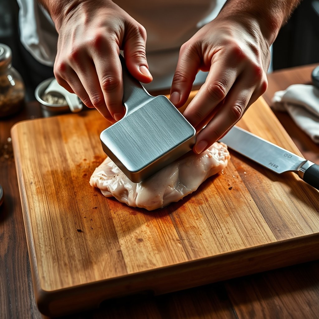 meat tenderizer in action