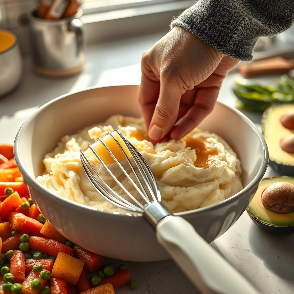 potato masher in action