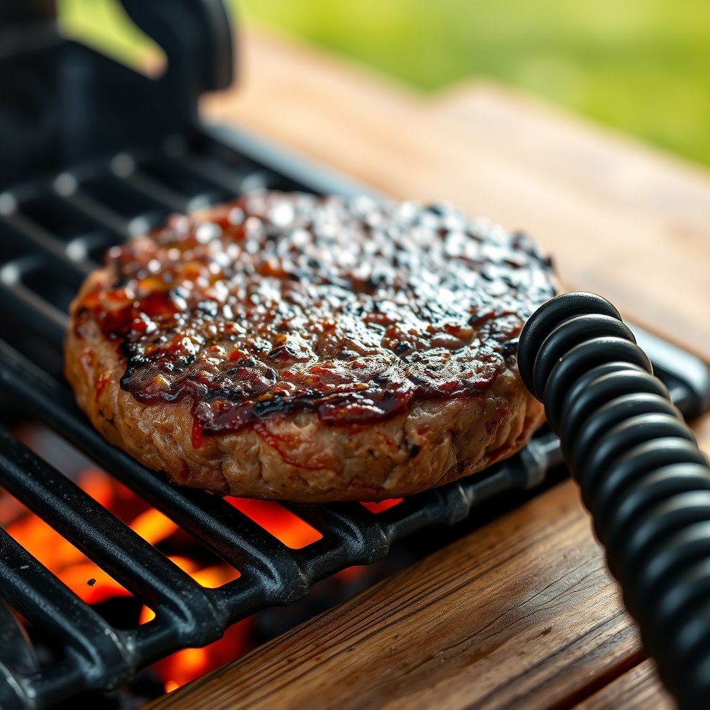 grill press in action