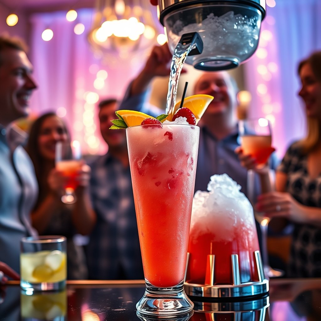 frozen drink in action