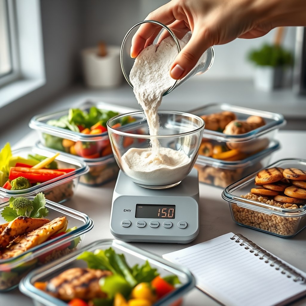 kitchen scale in action