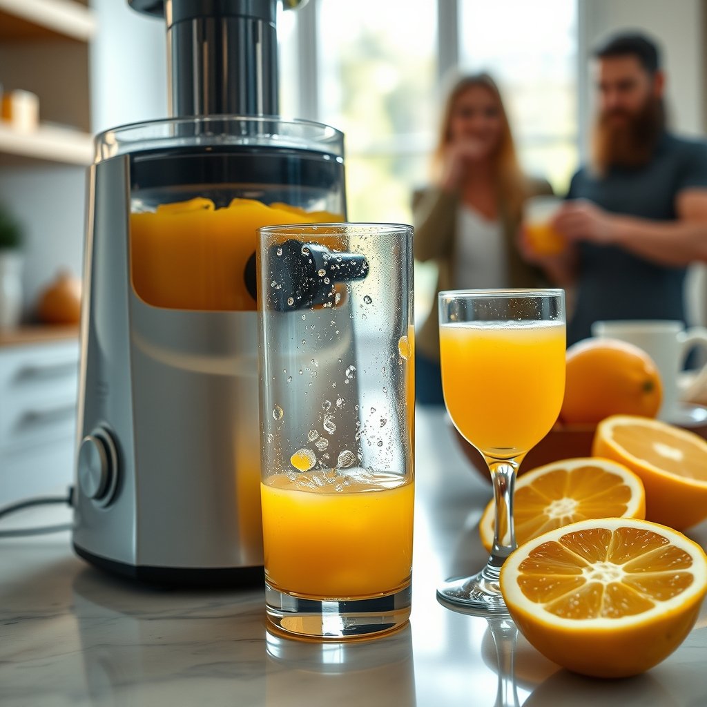 citrus juicer in action