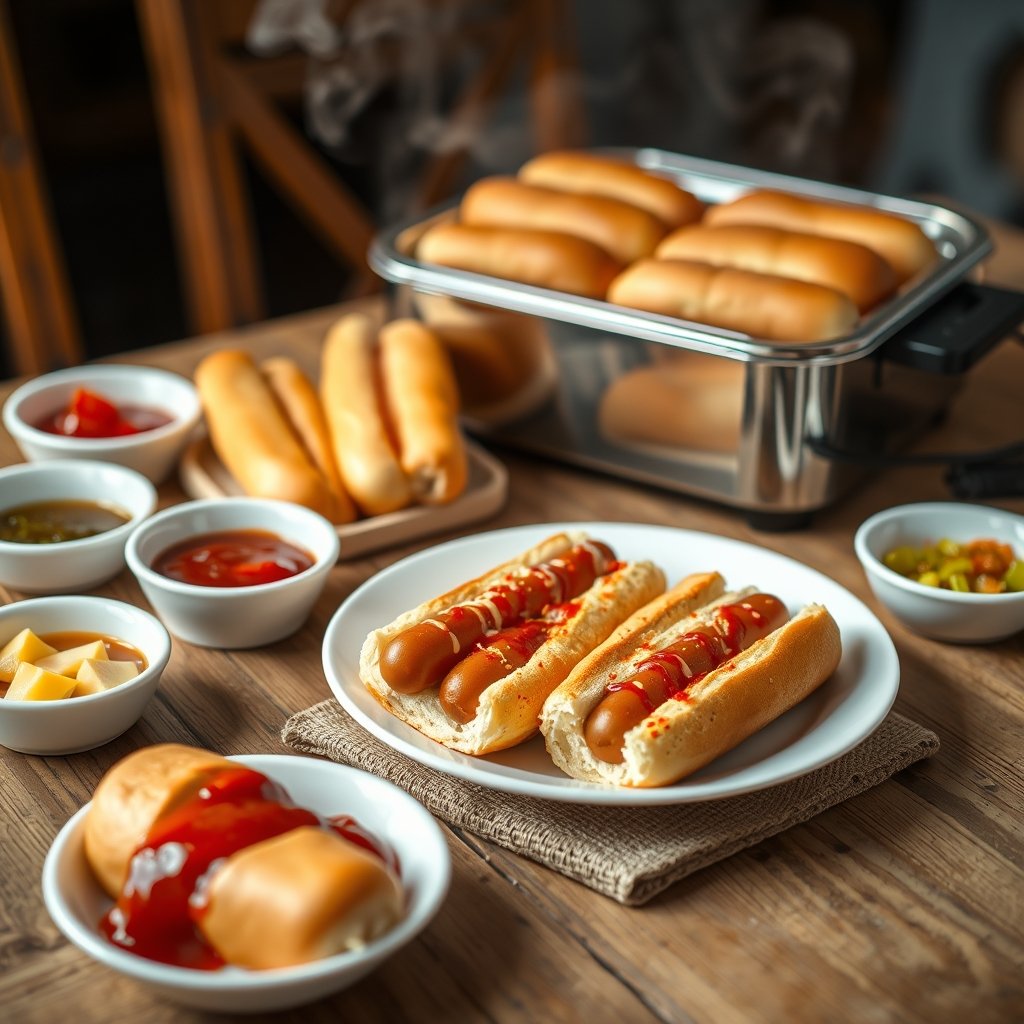 hot dog in action