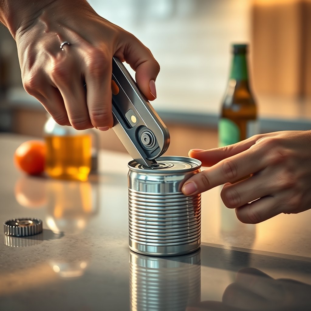 can opener in action